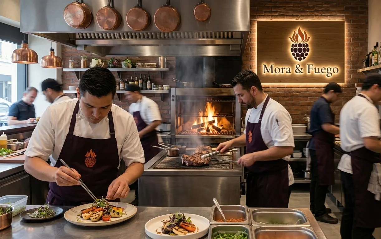 Cocineros en la brasa